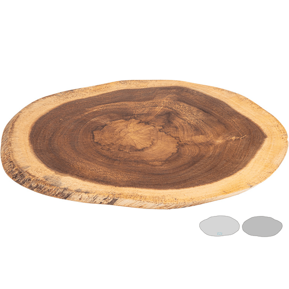 Ovales Präsentationsbrett aus Holz